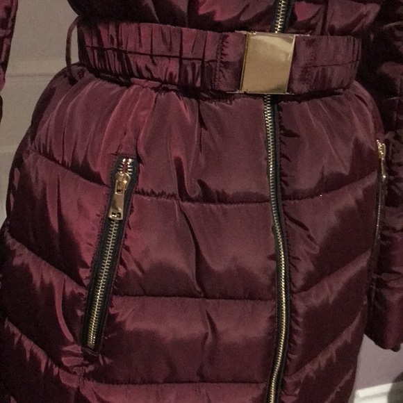 Long Belted Puffer Coat - Picture 3 of 5